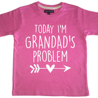 Aujourd'hui, je suis le problème de grand-père. T-shirt pour enfants 