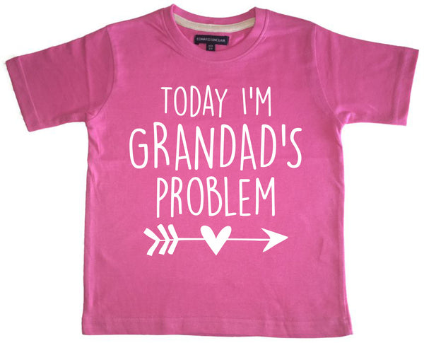 Aujourd'hui, je suis le problème de grand-père. T-shirt pour enfants 