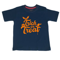 Trick or Treat Halloween T-shirt pour enfant avec noir / blanc / orange 