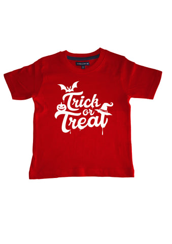 Trick or Treat Halloween T-shirt pour enfant avec noir / blanc / orange 