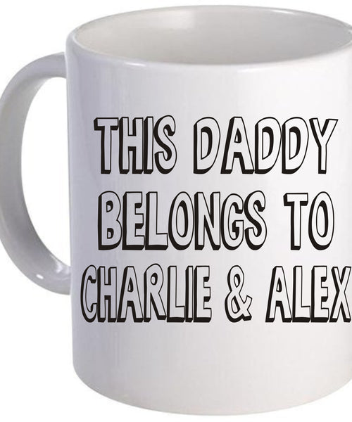 Tasse personnalisée à laquelle appartient ce papa :
