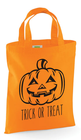 Mini sac fourre-tout Halloween citrouille Trick or Treat 