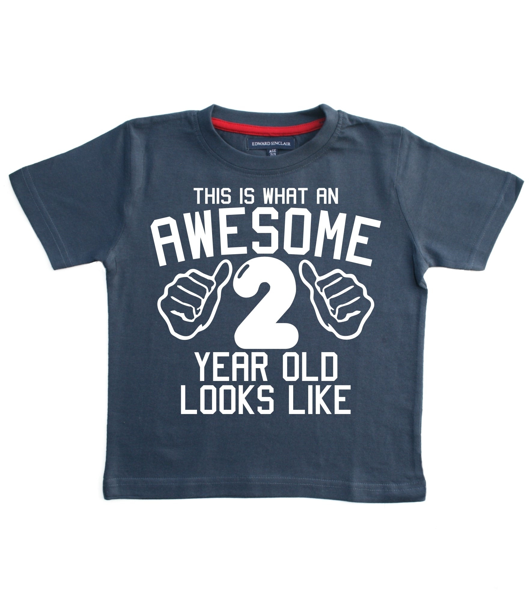 This is what an awesome 2 year old looks like Birthday T-shirt