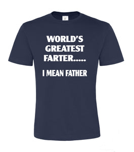 Navy World's Greatest Farter Unisex T-Shirt