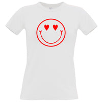 T-shirt Femme Coeur Visage Saint Valentin