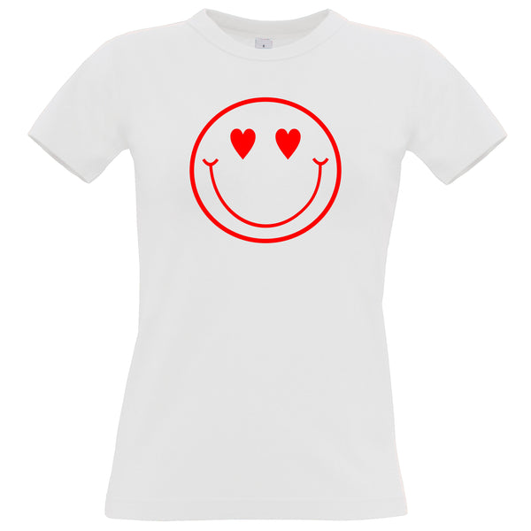 T-shirt Femme Coeur Visage Saint Valentin