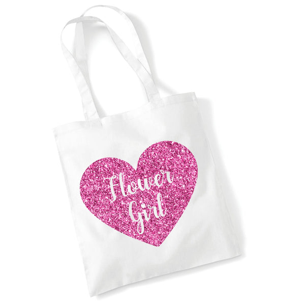 Flower Girl Tote Bag in Sparkling Print