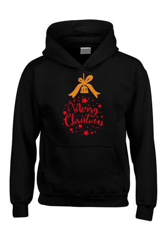 Sweat à capuche design boule de Noël joyeux