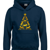 X'mas horse design hoodie
