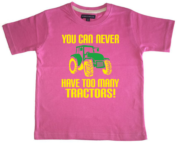 Vous ne pouvez jamais avoir trop de tracteurs ! T-shirt drôle de fermier pour enfants 