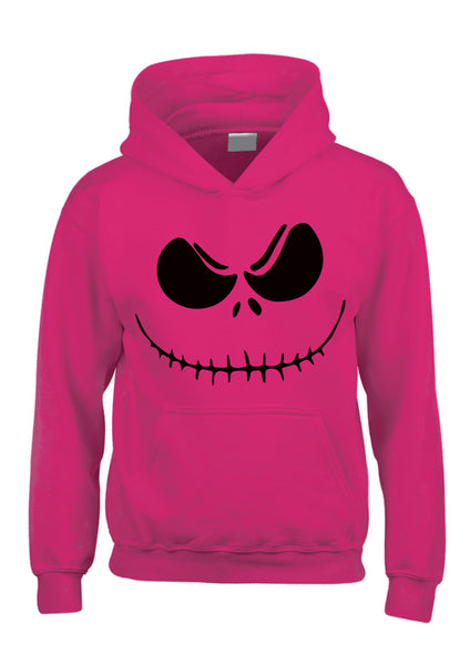 Jack Skeleton Face. Kid's and Adult halloween hoodies
