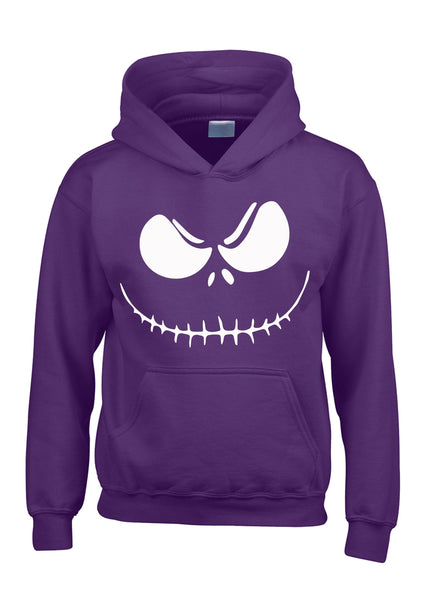 Jack Skeleton Face. Kid's and Adult halloween hoodies