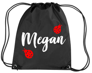 Coccinelle personnalisée et nom Sac à cordon 