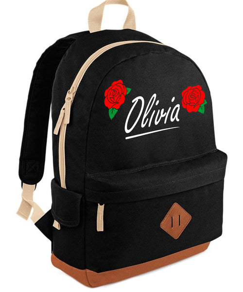 Personalised English Rose Heritage Backpack