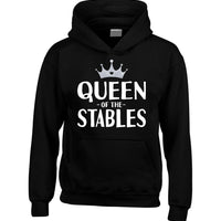 Queen of the Stables Hoodie with White and Silver Glitter Print