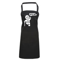 Bite Me Gingerbread Man Apron