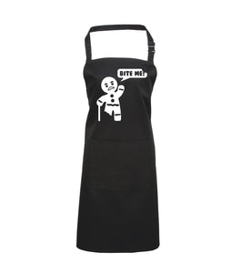 Bite Me Gingerbread Man Apron