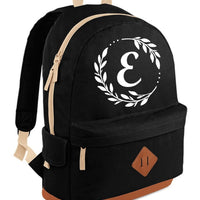 Personalised Initial in Wreath Heritage Backpack