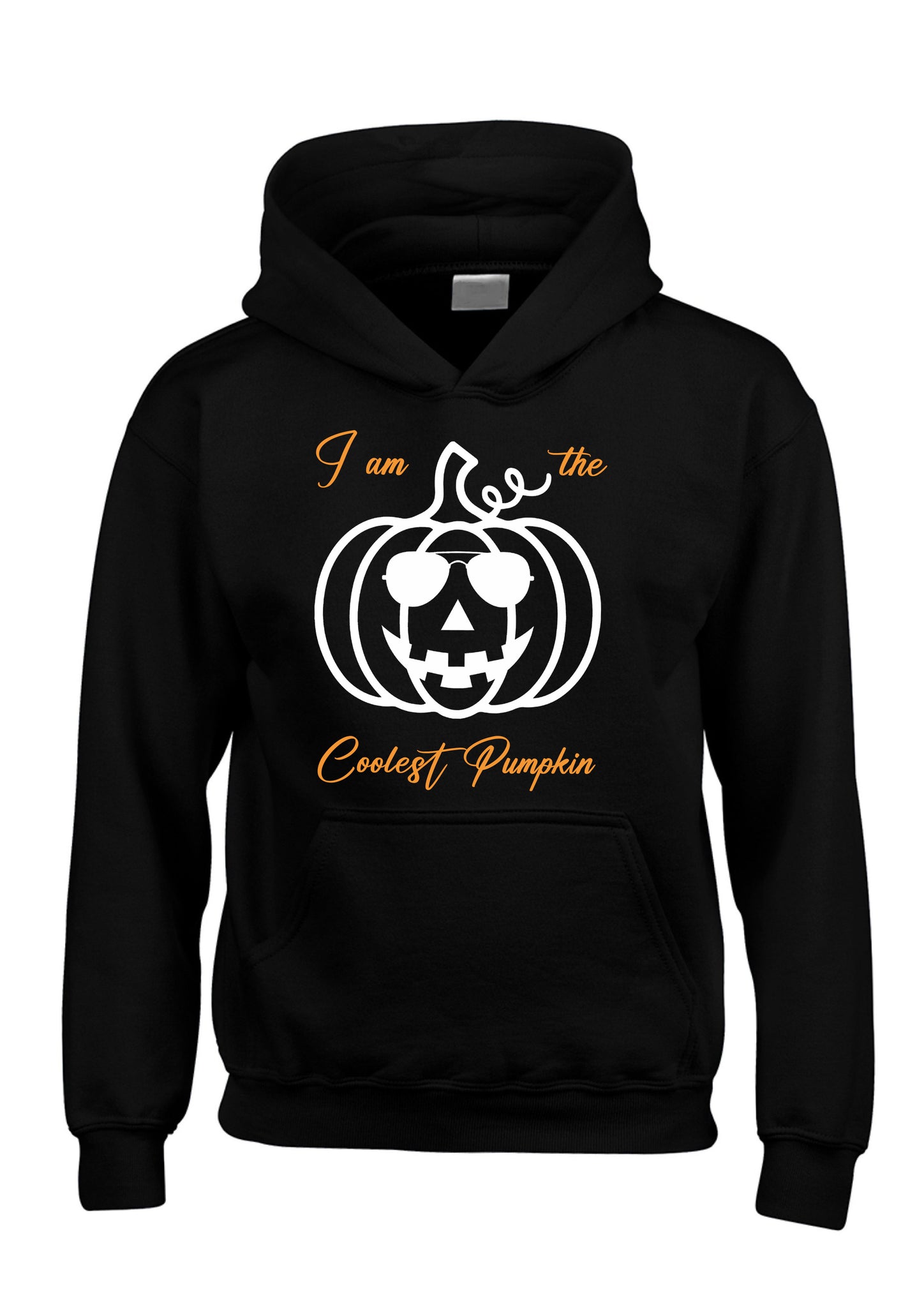 Iam the Coolest Pumpkin Hoodie with White / black and orange/black/white Print