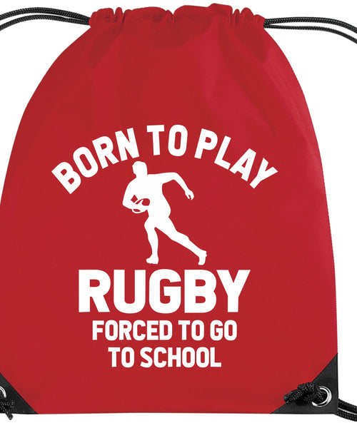 Né pour jouer au rugby Sac à cordon 