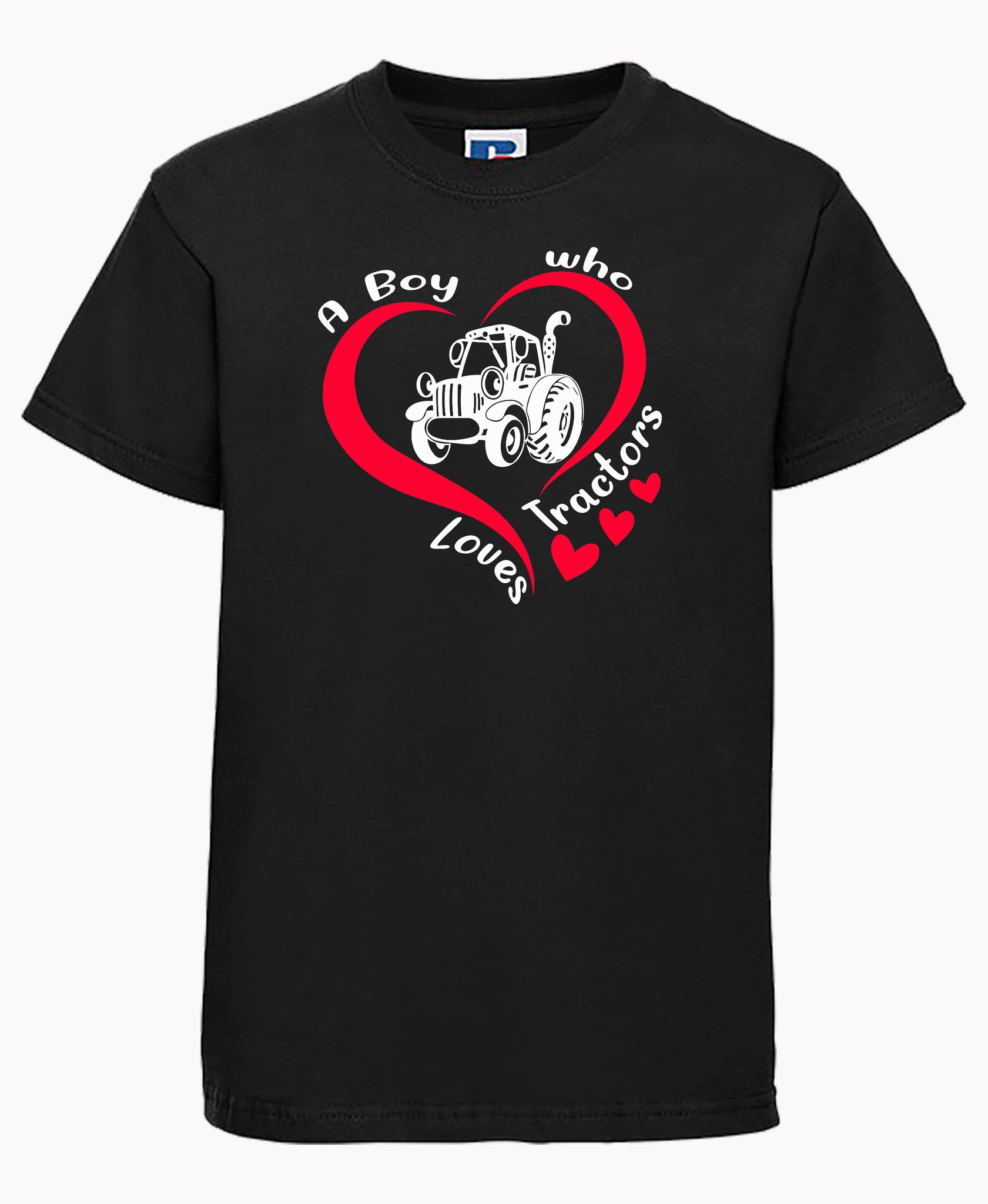 A Boy Who Loves Tractors Children's T-Shirt