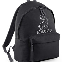 Sac à dos lapin illustré personnalisé et nom 