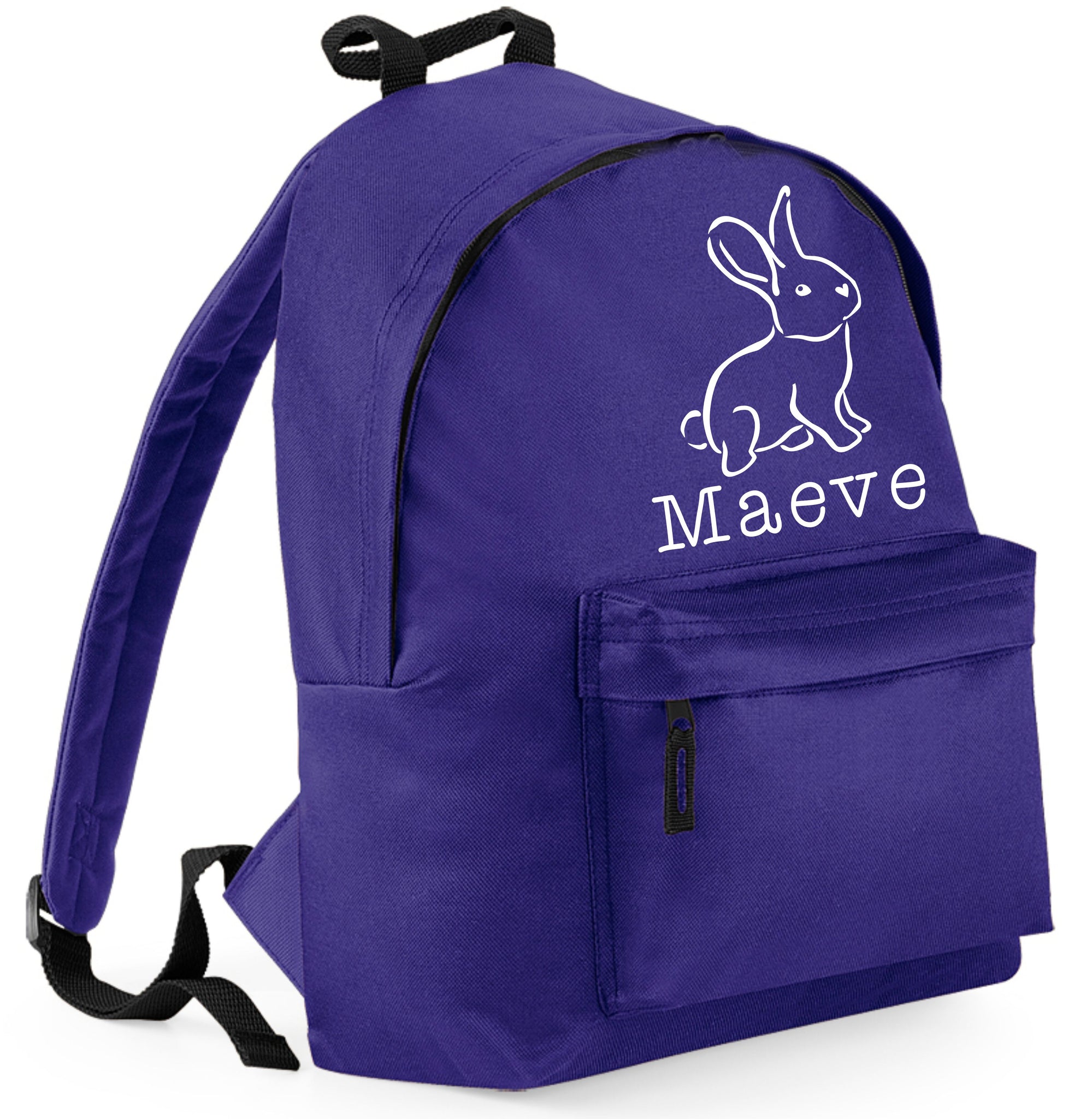 Sac à dos lapin illustré personnalisé et nom 