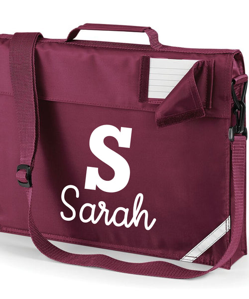 Personalised Initial with Name Book bag