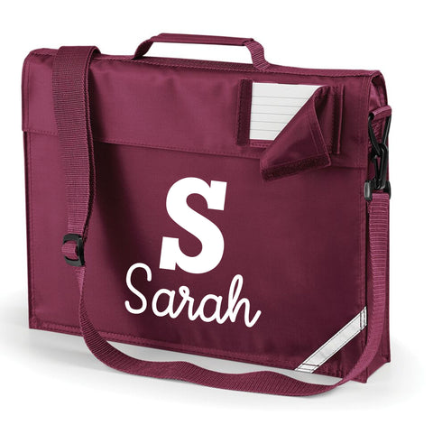 Personalised Initial with Name Book bag