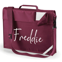 Personalised Name Signature Book Bag with Straps