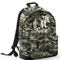Personalised Initial in Wreath Backpack