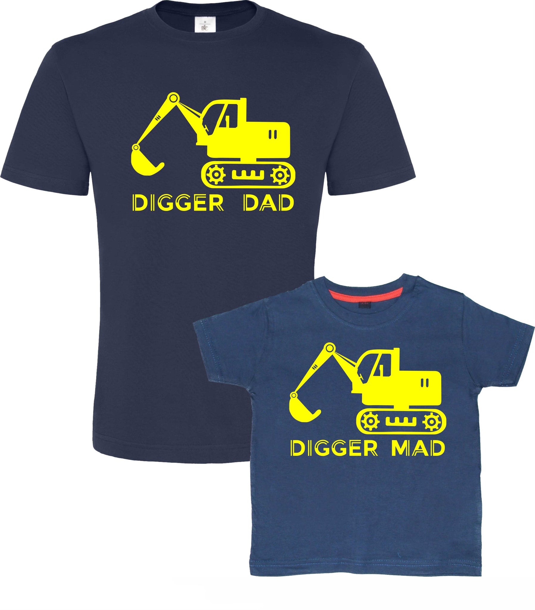 Digger Dad and Digger Mad T-Shirt Set