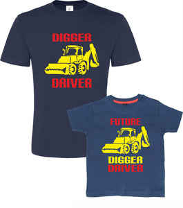 Digger Driver and Future Digger Driver T-Shirt Set