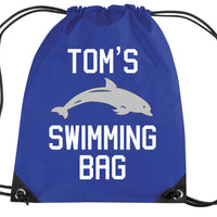 Personalised Dolphin Swimming Drawstring Bag