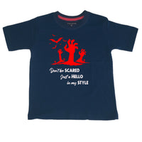 N'ayez pas peur juste un bonjour dans mon style Halloween T-shirt pour enfants 