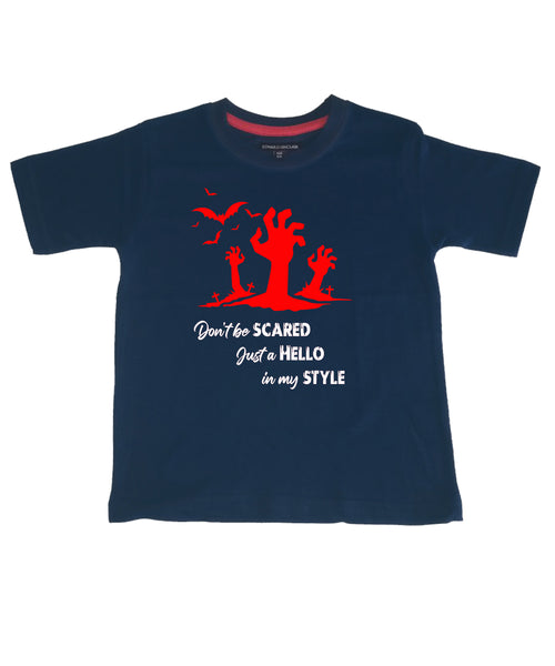 N'ayez pas peur juste un bonjour dans mon style Halloween T-shirt pour enfants 