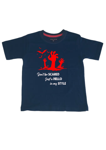 N'ayez pas peur juste un bonjour dans mon style Halloween T-shirt pour enfants 