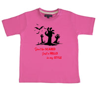 N'ayez pas peur juste un bonjour dans mon style Halloween T-shirt pour enfants 