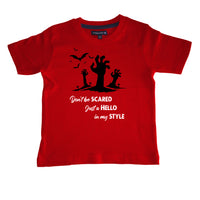 N'ayez pas peur juste un bonjour dans mon style Halloween T-shirt pour enfants 