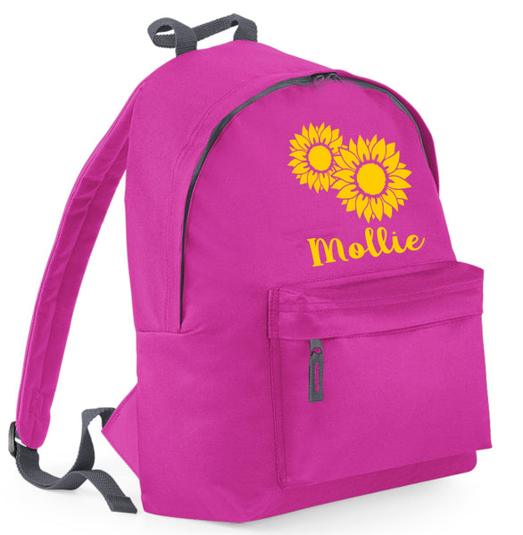 Personalised Sunflower Backpack