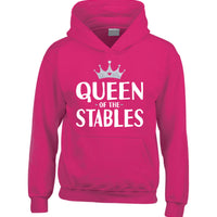 Queen of the Stables Hoodie with White and Silver Glitter Print