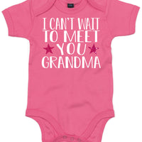 Personalised 'I Can't Wait To Meet You' with Star Baby Bodysuit