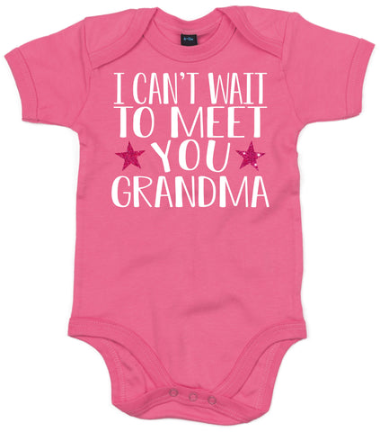 Personalised 'I Can't Wait To Meet You' with Star Baby Bodysuit