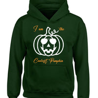 Iam the Coolest Pumpkin Hoodie avec imprimé blanc / noir et orange / noir / blanc