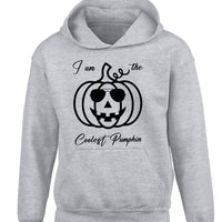 Iam the Coolest Pumpkin Hoodie avec imprimé blanc / noir et orange / noir / blanc
