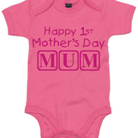 Happy 1st Mother's Day Baby Bodysuit