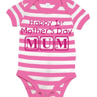 Happy 1st Mother's Day Baby Bodysuit
