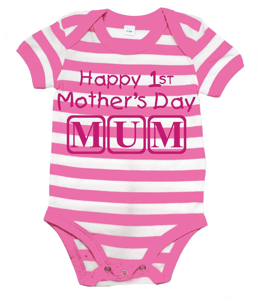Happy 1st Mother's Day Baby Bodysuit