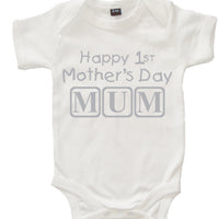Happy 1st Mother's Day Baby Bodysuit