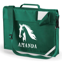 Personalised Horse Head with Name Bookbag